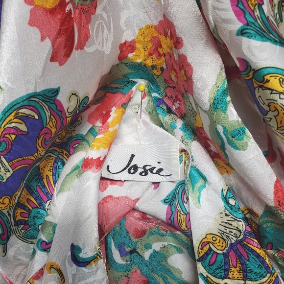 Josie Bright Colorful Belted Robe see measurements for size - Picture 10 of 10